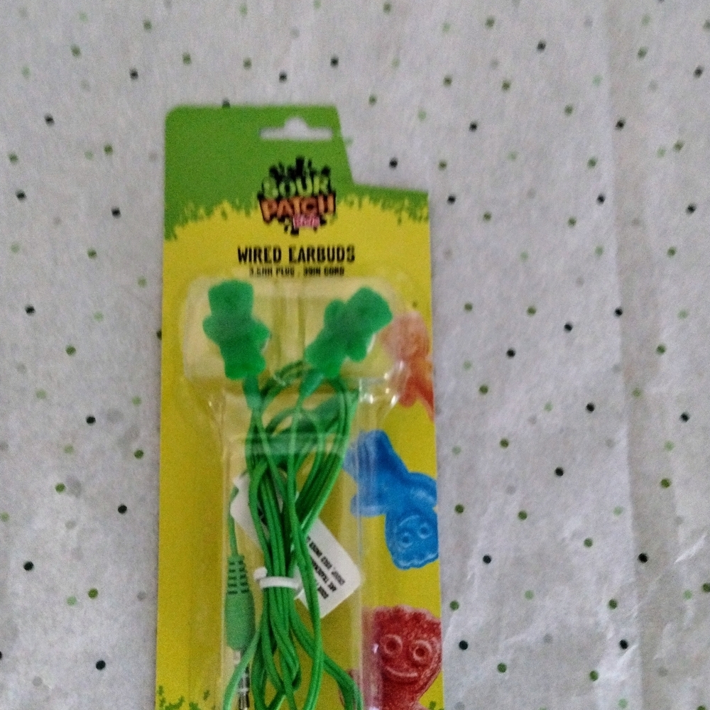 Sour Patch Kids Green Wired Earbuds